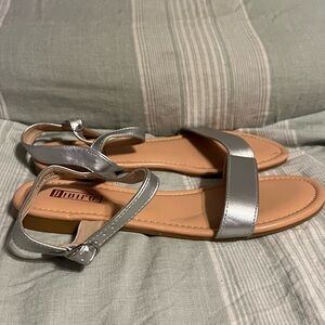 IDIFU Silver Strap Sandals